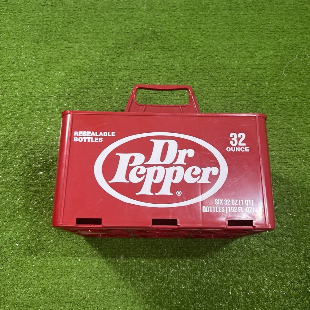 Plastic Dr. Pepper Bottle Carrier EUC USA 6 32oz Bottle Holder Plastic 1980s